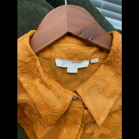 Anthropologie Forever That Girl Embroidered Lace Buttondown In Assorted - Picture 4 of 5